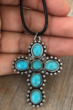 Turquoise Cross Necklace MOQ 5PCS