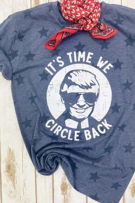 Stars Printing Short Sleeves Graphic Tee