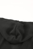 Black Tassel Hooded Oversized Beach Cover Up