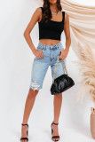 Ripped Distressed Denim Shorts
