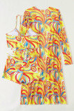 High Waist Printing Swimwear 3PCS Set