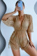 See Through Lace Cover Up 3PCS Bikini Set