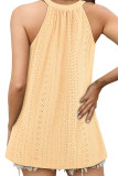 Sleeveless Halter Hollow Out Tank Top