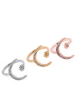 Alloy Moon Open Ring MOQ 5pcs