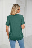 Plain V Neck Basic Jersey Top