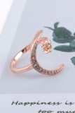 Alloy Moon Open Ring MOQ 5pcs