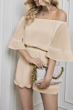Off Shoulder Flare Sleeves One Piece Romper
