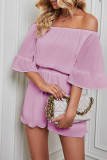 Off Shoulder Flare Sleeves One Piece Romper
