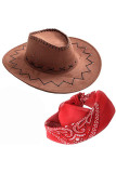 Western Jazz Hat With Scarlf 2pcs Set MOQ 3pcs