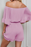 Off Shoulder Flare Sleeves One Piece Romper
