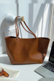 Large Capacity PU Leather Tote Bag