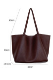 Large Capacity PU Leather Tote Bag