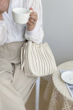 PU Leather Smocked Crossbody Shoulder Bag