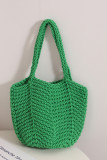 Plain Woven Crochet Beach Bag