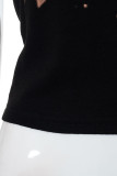 Black Printing Short Sleeves Top