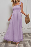 Swiss Dot Split Speghetti Maxi Dress