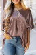 Brown Copper Textured Oversize Foil T-Shirt