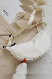 Plain Nylon Moon Crossbody Bag