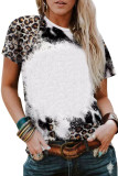 Blank Apparel - Leopard Mix Animal Print Bleached T Shirt