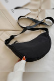Plain Nylon Moon Crossbody Bag