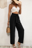Black High Waist Wide Leg Pants