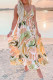 Multicolor Spaghetti Straps Graffti Print Long Dress