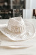 MRS BRIDE Pearl Hollow Out Knit Jazz Hat MOQ 3pcs