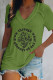 Magic mushroom-Grow through what you go through V Neck Graphic Tee