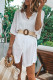 White Half Sleeve Shirt Dress Cover Up