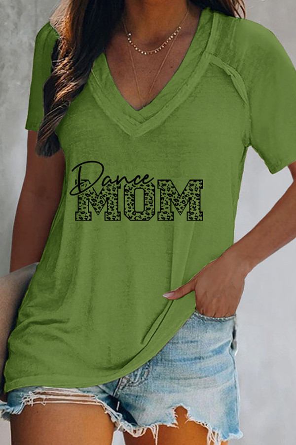 Dance Mom V Neck Graphic Tee