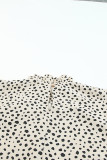Leopard Ruffle High Neck Flowy Blouse