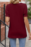 Plain Square Neck Puff Sleeves Top