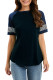 Colorblock Splicing Stripe Tee
