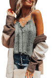 Gray Cheetah Print Shift Tank