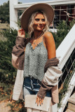 Gray Cheetah Print Shift Tank