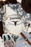 Gray Western Cow Horn Graphic Tee