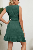 Swiss Dot Sleeveless Chiffon Dress