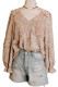 V Neck Smocked Ruffles Babydoll Floral Blouse