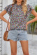 Frilled Collar Tiered Sleeves Floral Blouse
