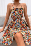 Ruffles Front Tie Cami Floral Dress