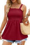Sleeveless Smocked Babydoll Top