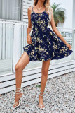 Ruffles Front Tie Cami Floral Dress