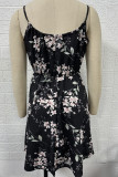 Ruffles Front Tie Cami Floral Dress