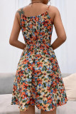 Ruffles Front Tie Cami Floral Dress