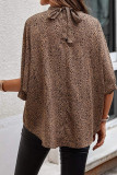 Frilled Collar Bat Wing Sleeves Blouse