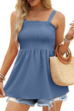 Sleeveless Smocked Babydoll Top