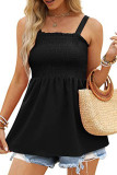 Sleeveless Smocked Babydoll Top