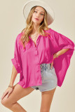 Rose Soft Oversize Dolman Shirt