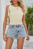 Sleeveless Crew Neck Crop Top