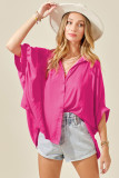 Rose Soft Oversize Dolman Shirt